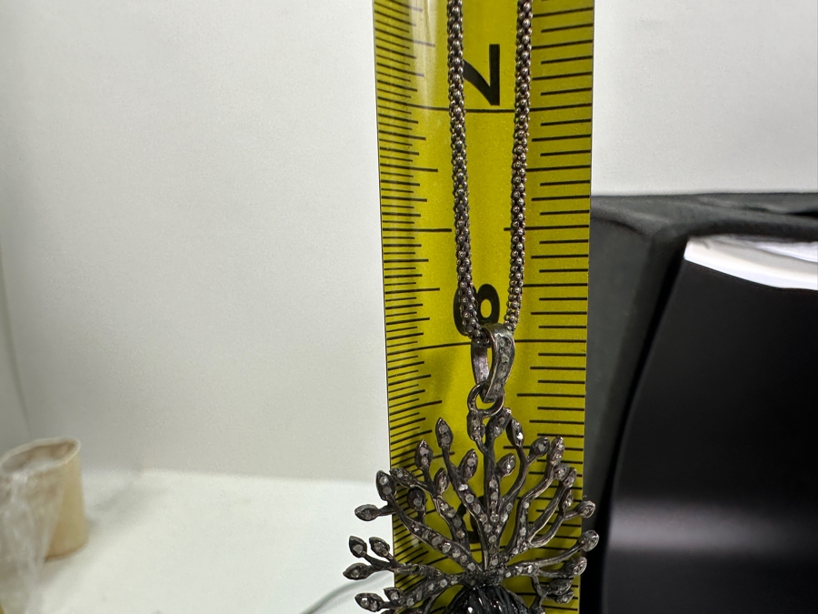 Sterling Silver Carved Buddha Pendant With Sterling Silver 16' Chain Necklace 10.6g [Photo 10]