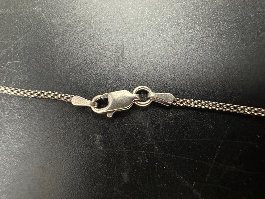 Sterling Silver Carved Buddha Pendant With Sterling Silver 16' Chain Necklace 10.6g [Photo 6]