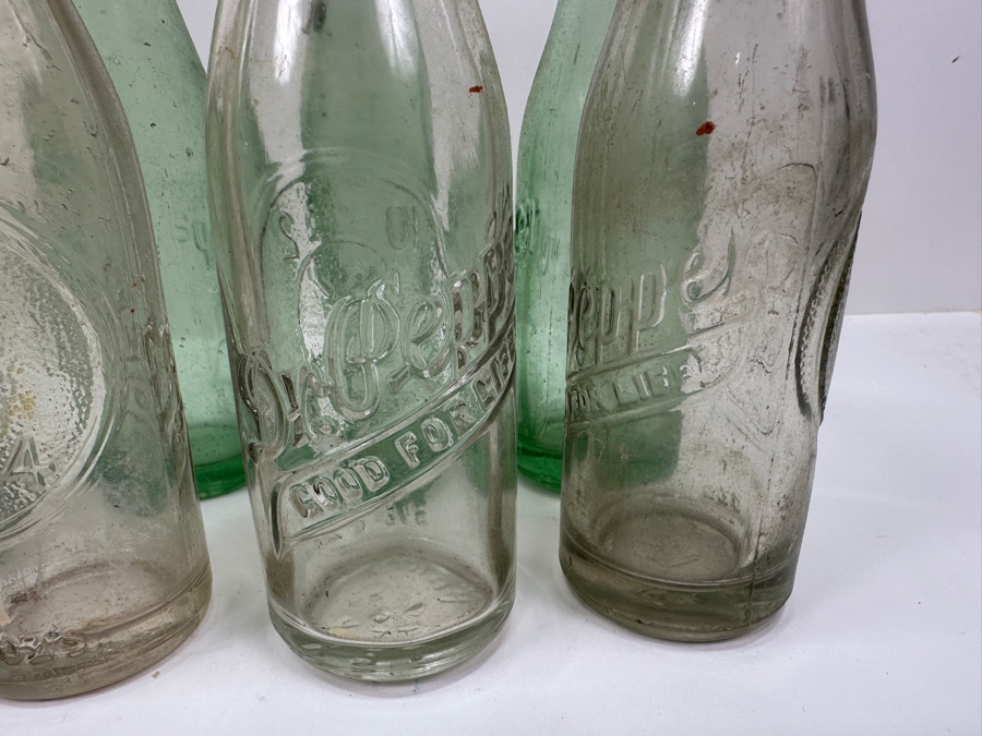 Vintage Dr. Pepper Soda Lot With Pitcher And Old Glass Dr. Pepper Bottles [Photo 6]