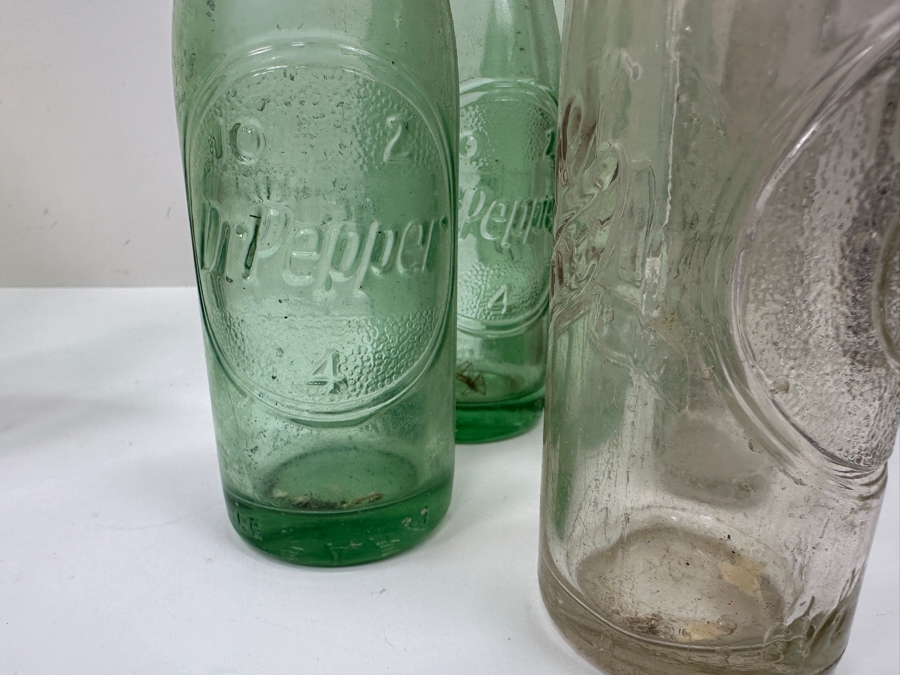 Vintage Dr. Pepper Soda Lot With Pitcher And Old Glass Dr. Pepper Bottles [Photo 7]
