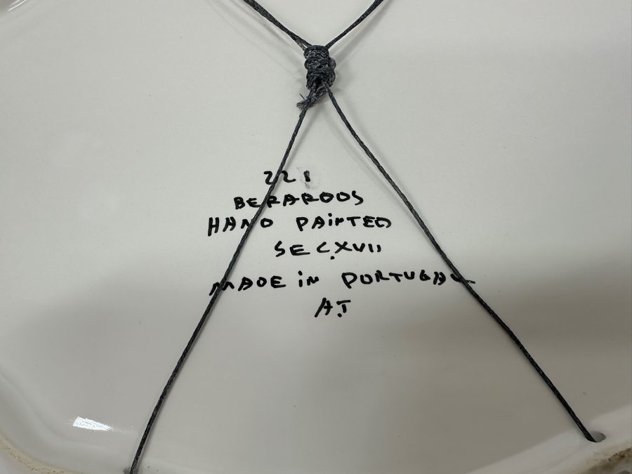 Pair Of Berardos Hand Painted Platters 16.5 X 13 And Bowl 9.5W Made In Portugal [Photo 16]