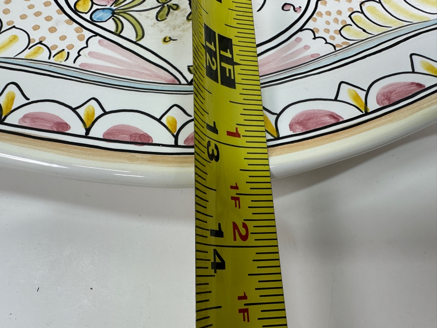 Pair Of Berardos Hand Painted Platters 16.5 X 13 And Bowl 9.5W Made In Portugal [Photo 14]