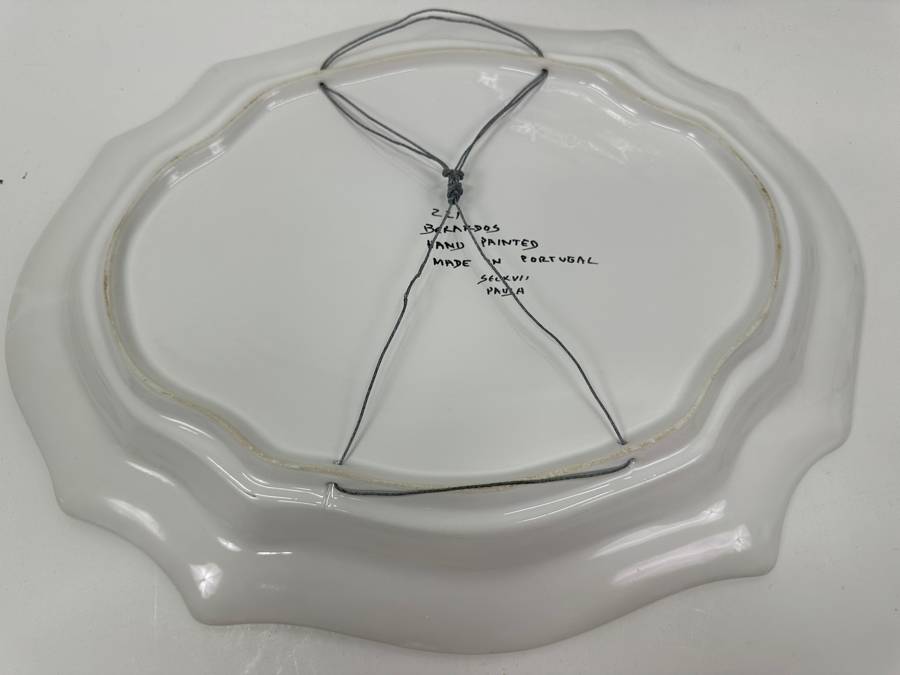 Pair Of Berardos Hand Painted Platters 16.5 X 13 And Bowl 9.5W Made In Portugal [Photo 11]