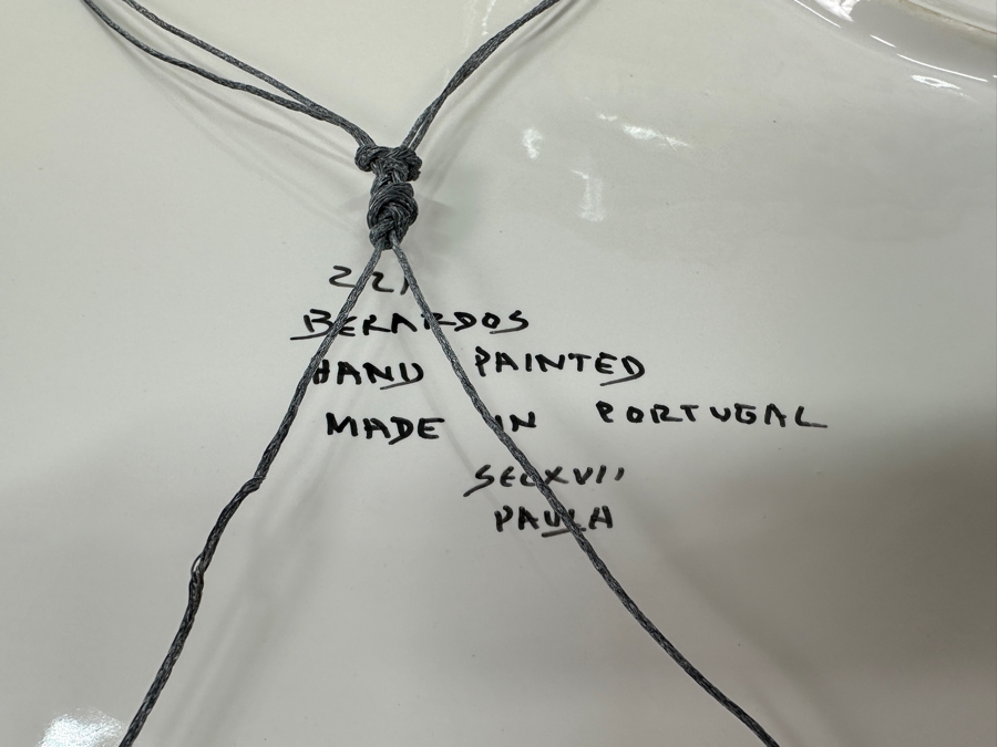 Pair Of Berardos Hand Painted Platters 16.5 X 13 And Bowl 9.5W Made In Portugal [Photo 12]