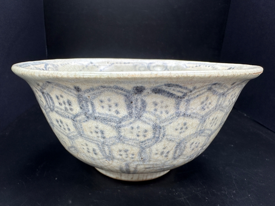 Antique Chinese Hand Painted Blue And White Porcelain Bowl Perhaps From Cheng Te 1506-1521 Ming Dynasty 5.75'W X 2.75'H [Photo 14]