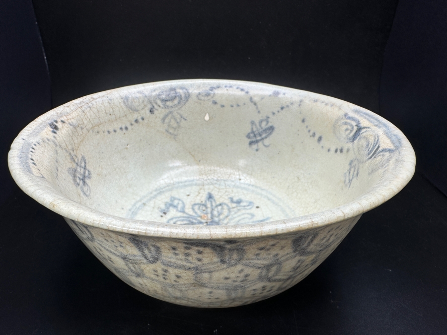 Antique Chinese Hand Painted Blue And White Porcelain Bowl Perhaps From Cheng Te 1506-1521 Ming Dynasty 5.75'W X 2.75'H [Photo 10]