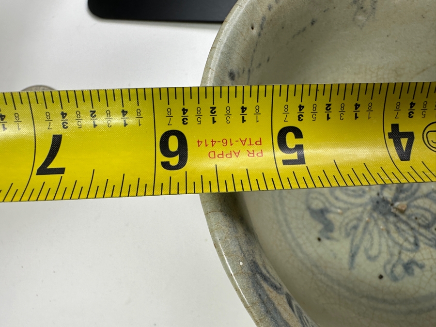 Antique Chinese Hand Painted Blue And White Porcelain Bowl Perhaps From Cheng Te 1506-1521 Ming Dynasty 5.75'W X 2.75'H [Photo 23]