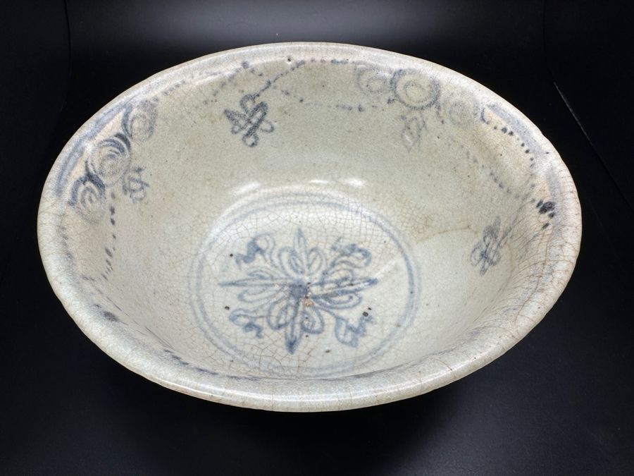Antique Chinese Hand Painted Blue And White Porcelain Bowl Perhaps From Cheng Te 1506-1521 Ming Dynasty 5.75'W X 2.75'H [Photo 15]