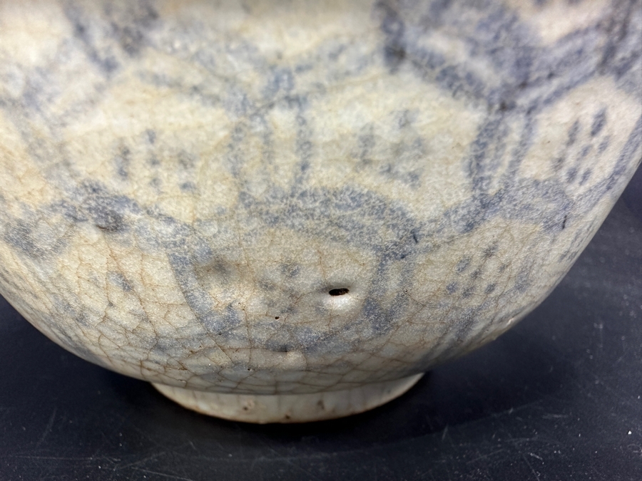 Antique Chinese Hand Painted Blue And White Porcelain Bowl Perhaps From Cheng Te 1506-1521 Ming Dynasty 5.75'W X 2.75'H [Photo 13]