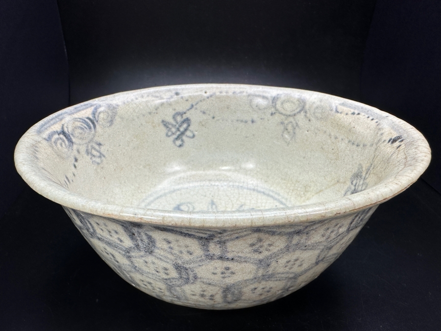 Antique Chinese Hand Painted Blue And White Porcelain Bowl Perhaps From Cheng Te 1506-1521 Ming Dynasty 5.75'W X 2.75'H [Photo 16]