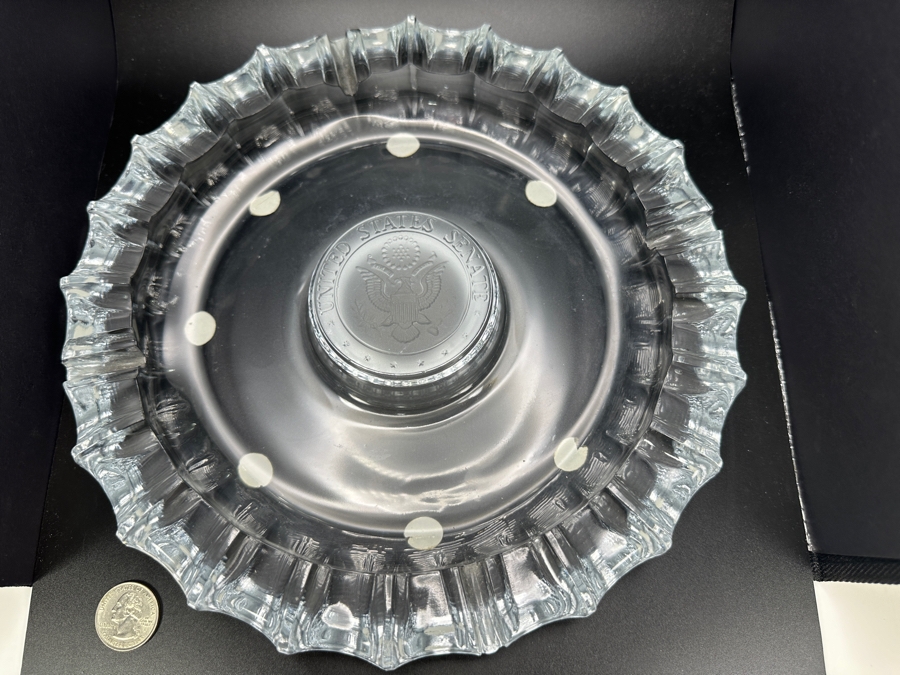 Large Glass United States Senate Ashtray 10'R [Photo 4]