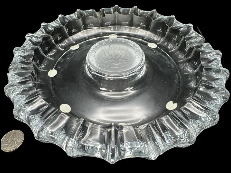 Large Glass United States Senate Ashtray 10'R [Photo 1]