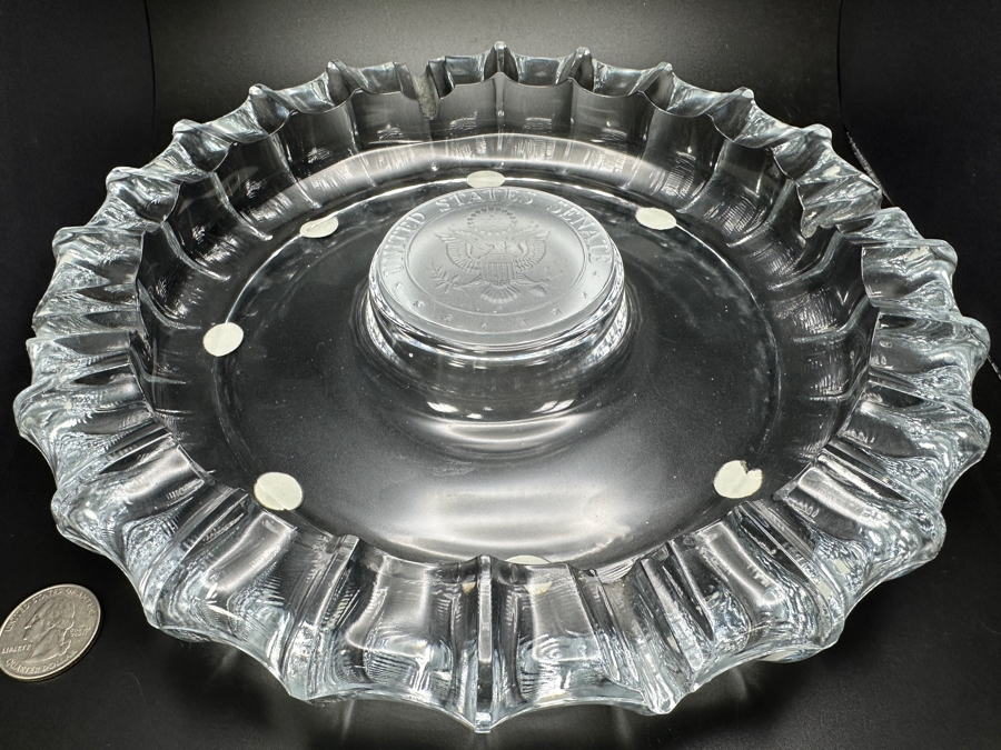 Large Glass United States Senate Ashtray 10'R [Photo 5]