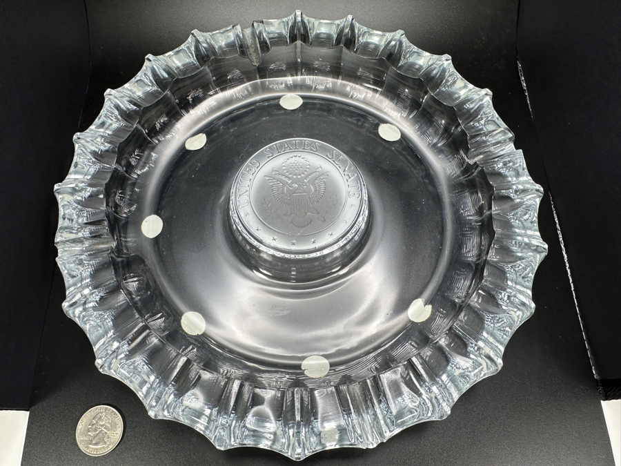 Large Glass United States Senate Ashtray 10'R [Photo 2]