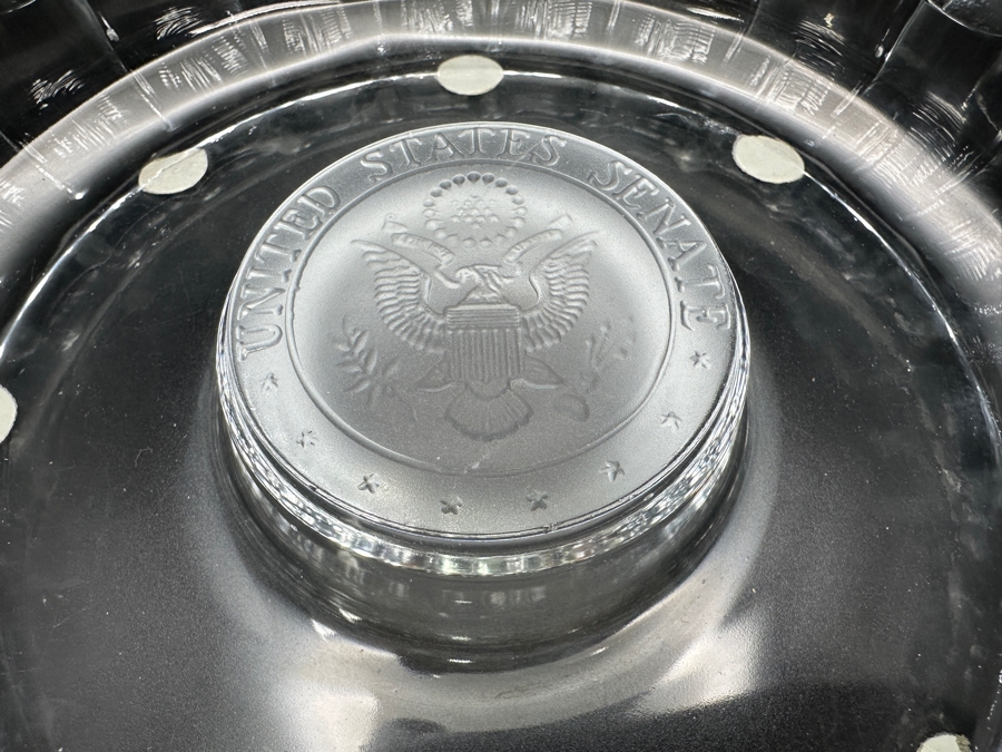 Large Glass United States Senate Ashtray 10'R [Photo 7]