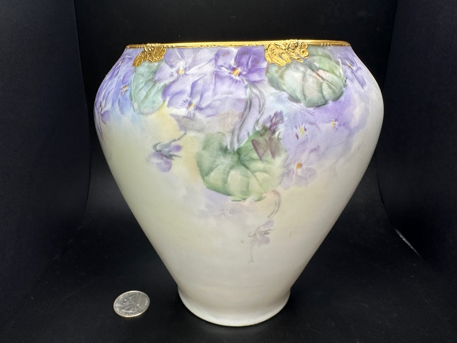 Vintage Hand Painted Rosenthal Bavaria Vase 6.25'H [Photo 5]