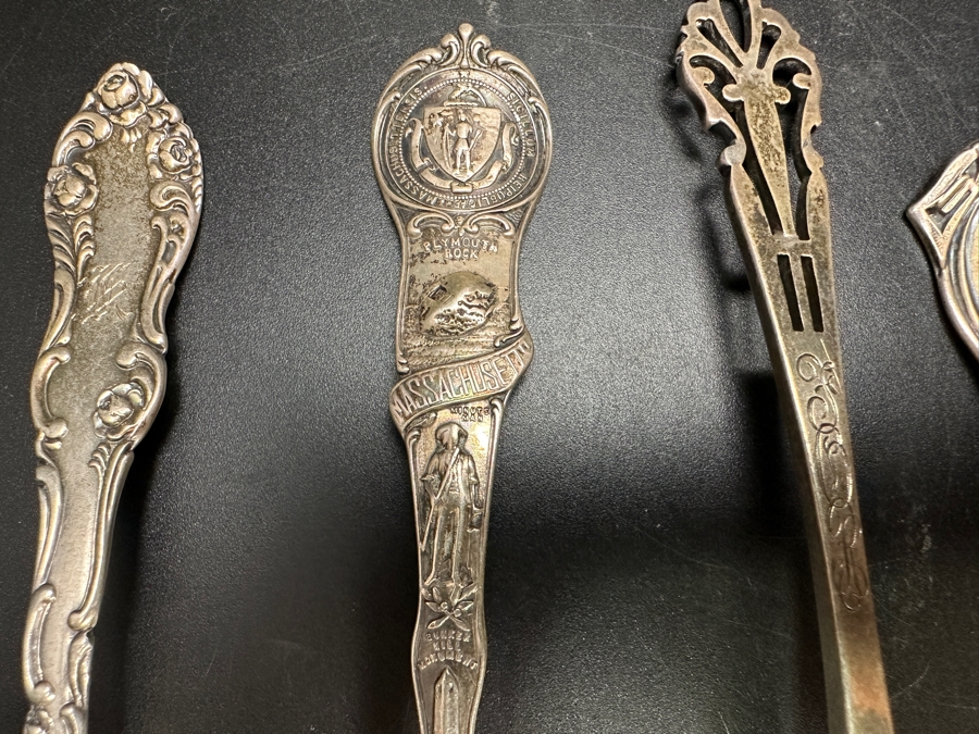 (5) Vintage Sterling Silver Souvenir Spoons 116.6g [Photo 3]