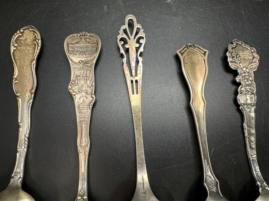 (5) Vintage Sterling Silver Souvenir Spoons 116.6g [Photo 8]