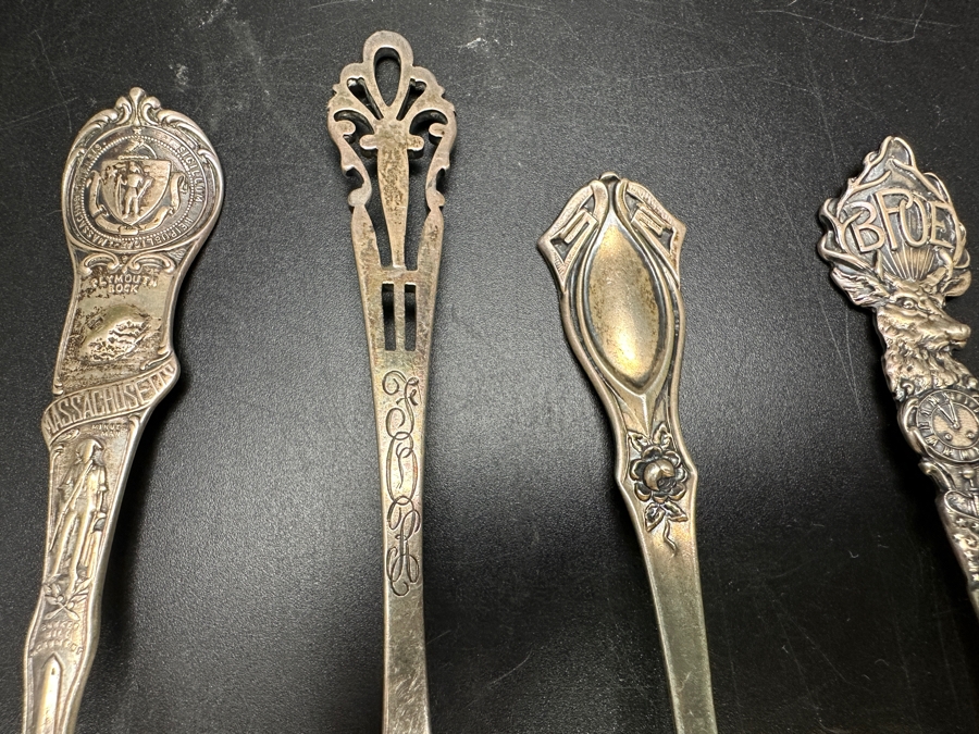 (5) Vintage Sterling Silver Souvenir Spoons 116.6g [Photo 4]