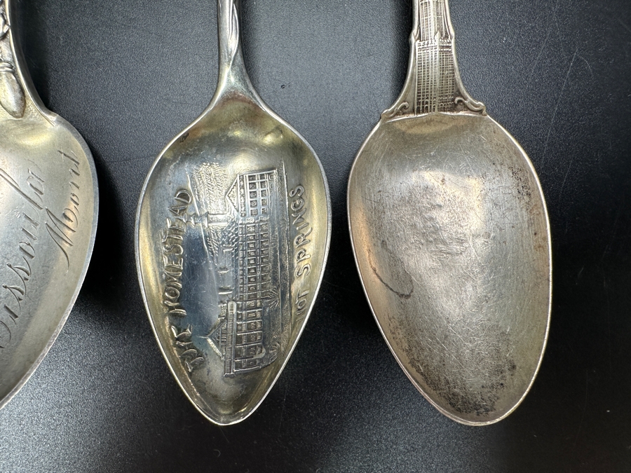 (4) Vintage Sterling Silver Souvenir Spoons 115.8g [Photo 6]