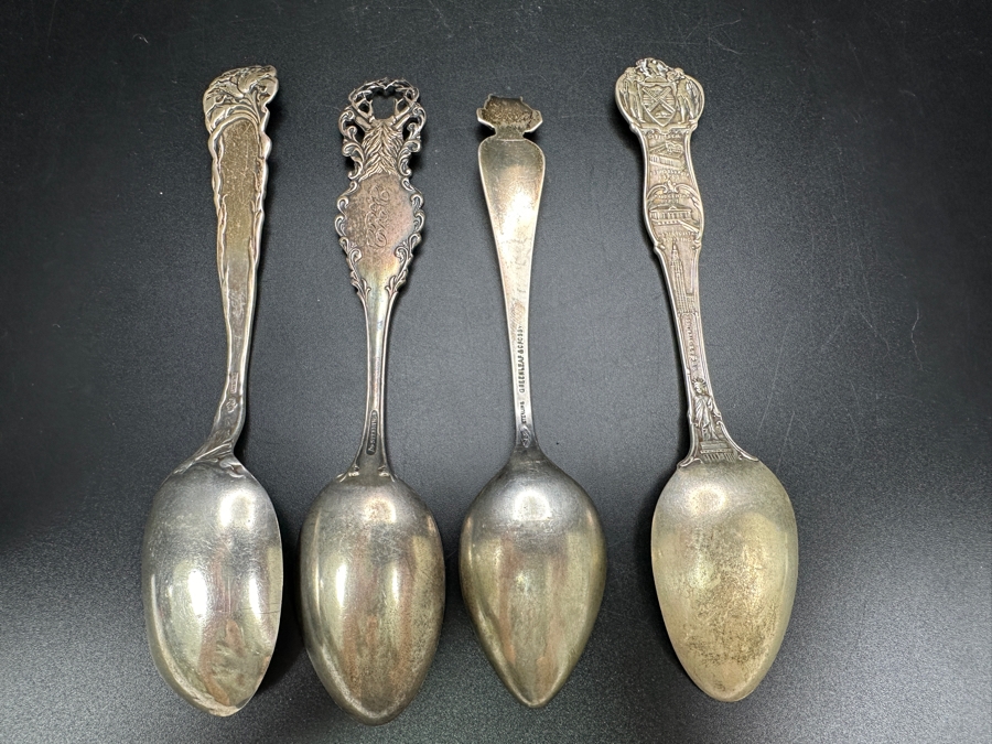 (4) Vintage Sterling Silver Souvenir Spoons 115.8g [Photo 8]