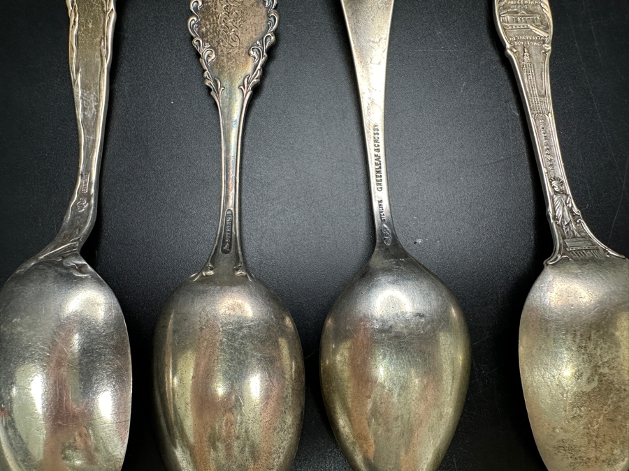 (4) Vintage Sterling Silver Souvenir Spoons 115.8g [Photo 9]