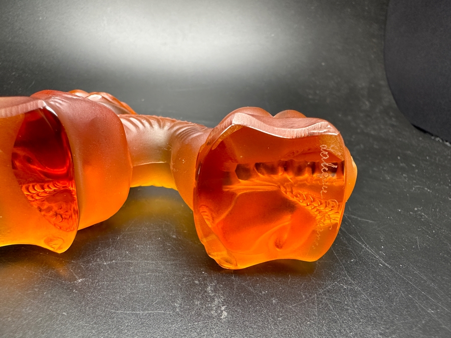 Lalique France Crystal Dragon Figurine 4W X 3H [Photo 5]