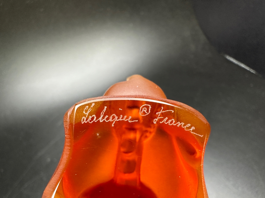 Lalique France Crystal Dragon Figurine 4W X 3H [Photo 6]