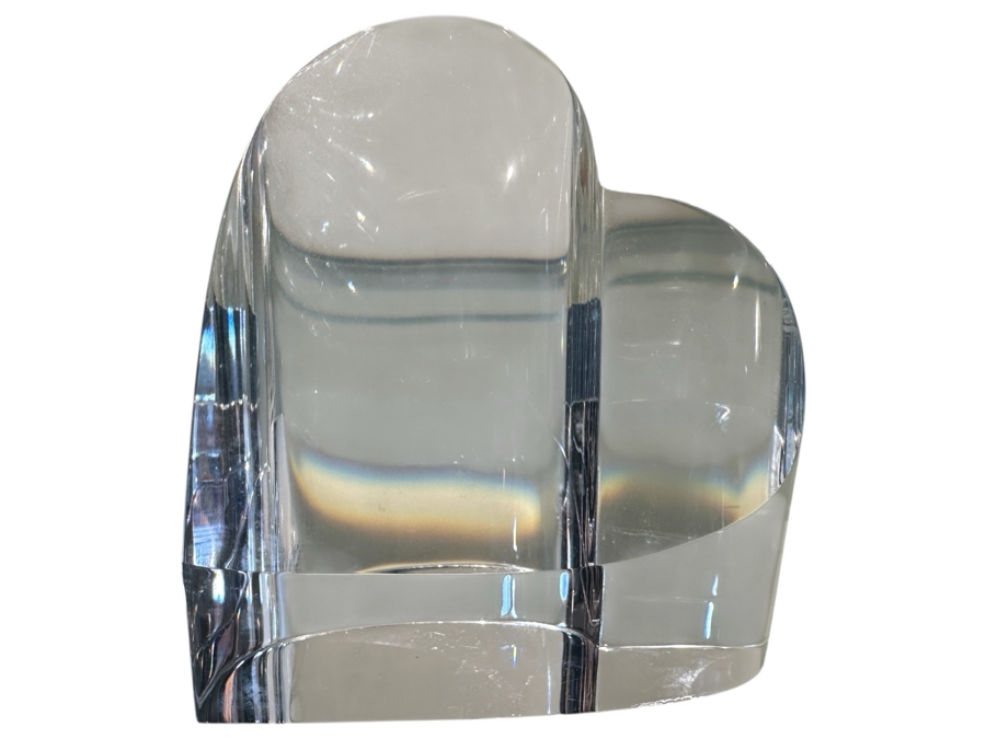 Vintage Steuben Heart Glass Paperweight 3.5'H [Photo 1]