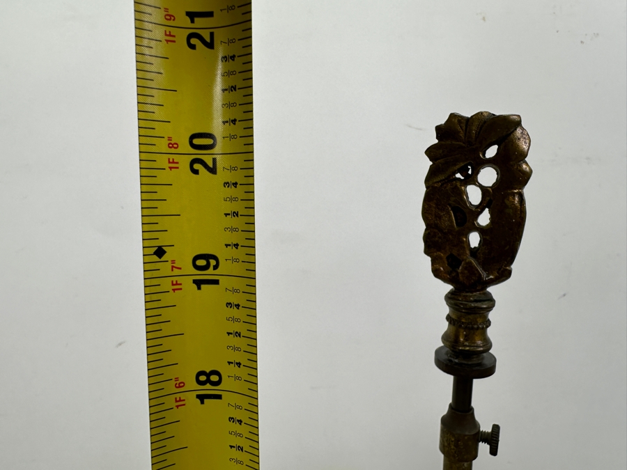 Vintage Cloisonne And Brass Table Lamp - No Shade 20'H [Photo 8]