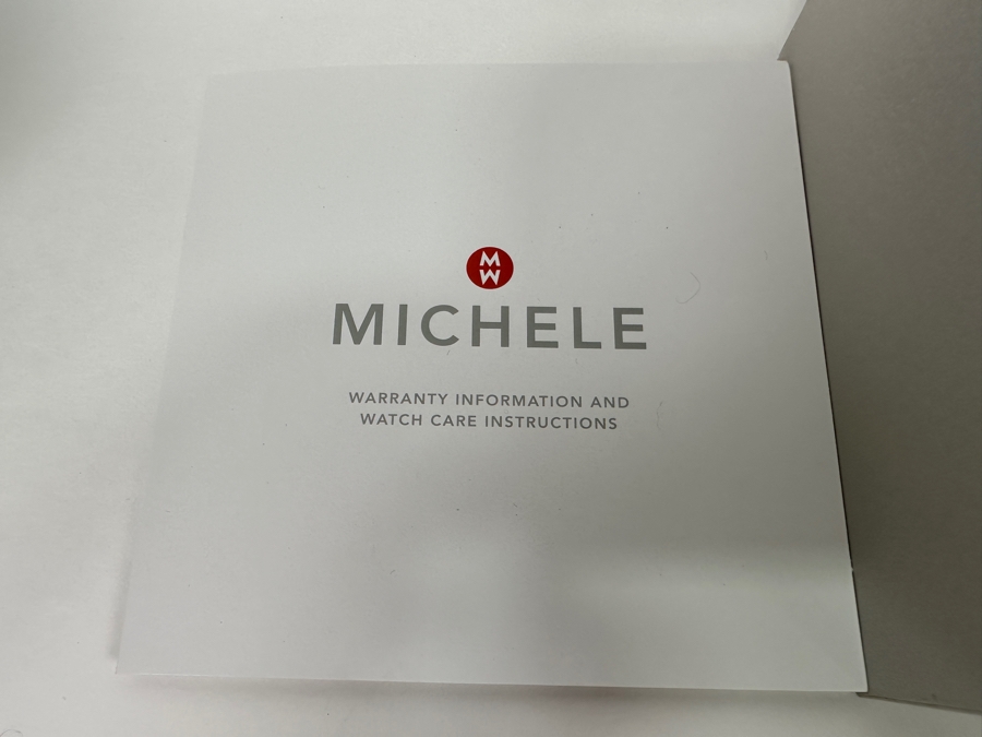 New Michele Urban Two Tone Gold & Silver Ladies Watch With Original Box MWW02A000608 Retails $1,095 [Photo 8]