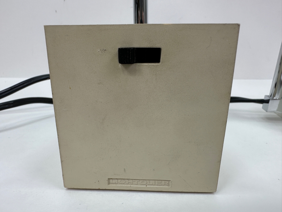 Pair Of White Lytegem Desk Lamps By Michael Lax for Lightolier [Photo 8]