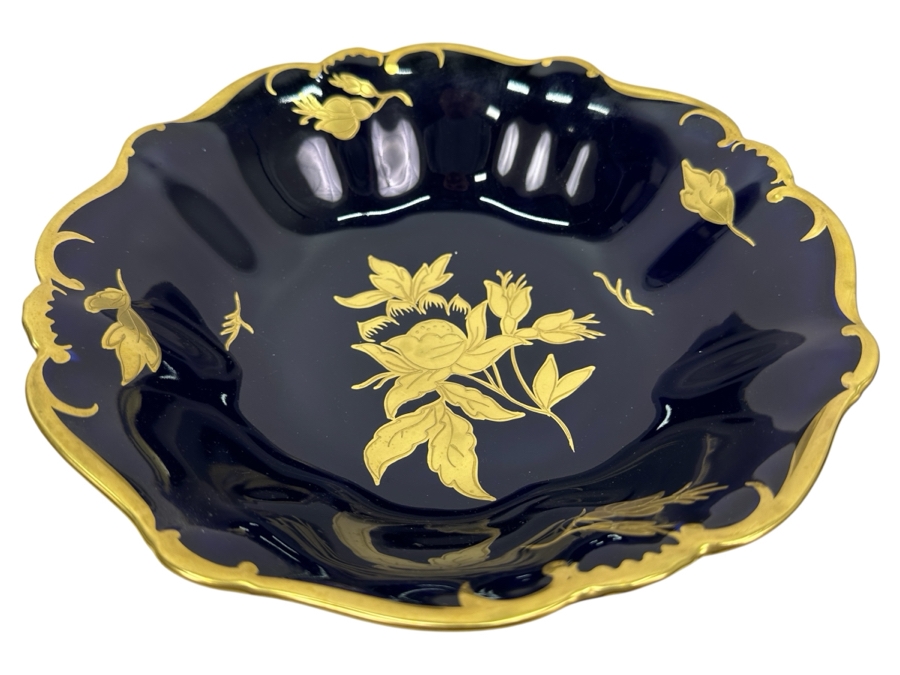 10' Footed Porcelain Bowl By Graf Von Henneberg Made In Germany