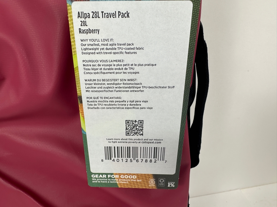 New Allpa 28L Travel Pack Raspberry Backpack Retails $200 [Photo 4]