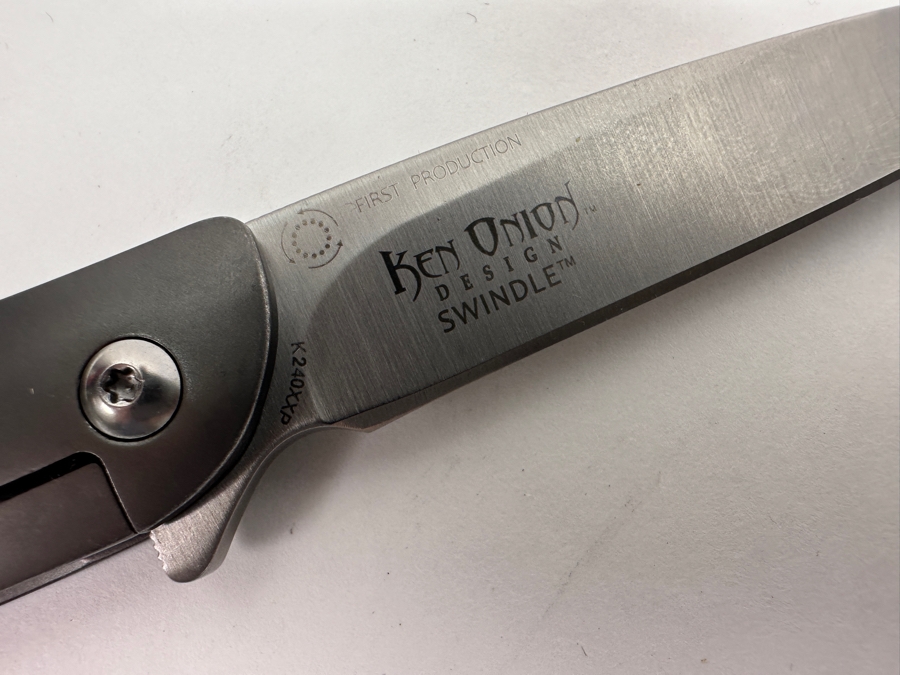 First Production Ken Onion Design Swindle Folding Knife K240XXP [Photo 3]