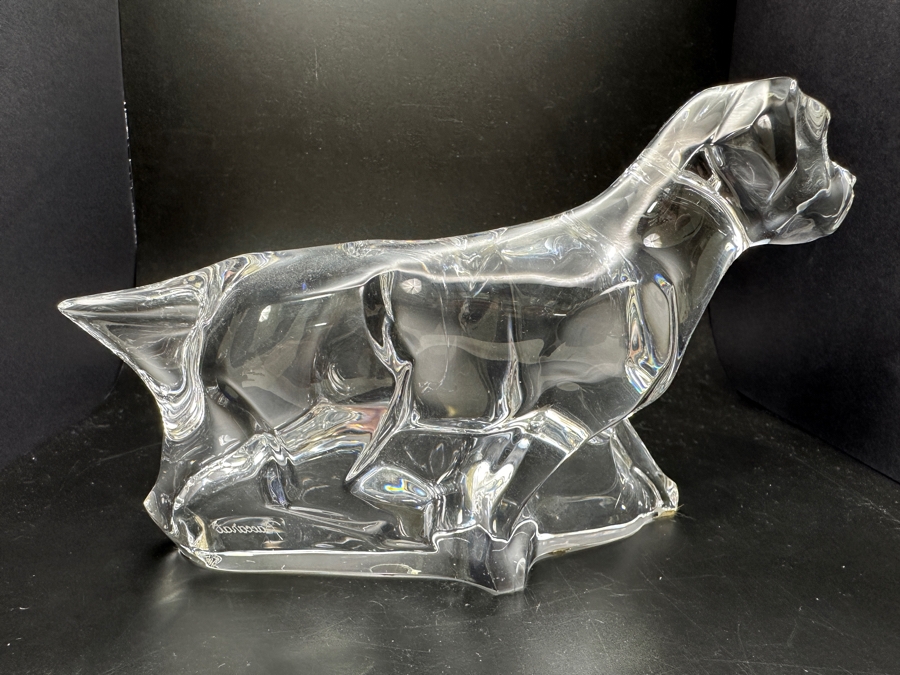 Baccarat France Crystal Labrador Retriever Dog Figurine 7.5W X 4.5H [Photo 6]
