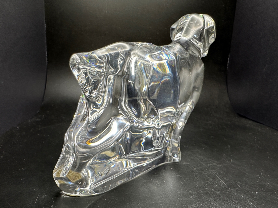 Baccarat France Crystal Labrador Retriever Dog Figurine 7.5W X 4.5H [Photo 7]