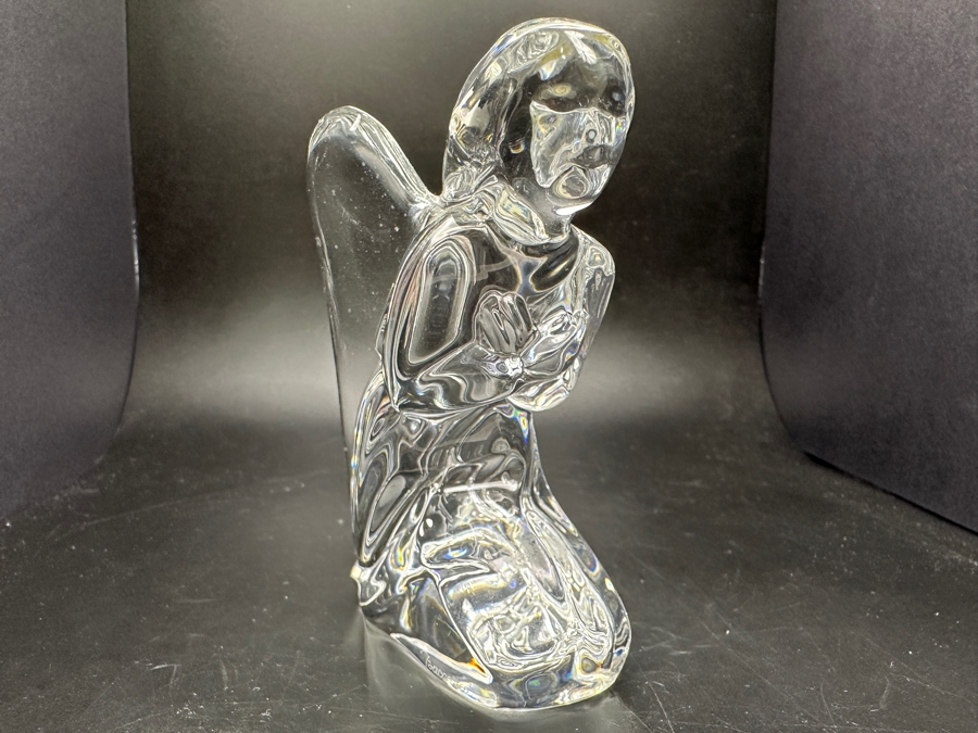 Baccarat France Crystal Kneeling Angel Figurine 4.25H [Photo 4]