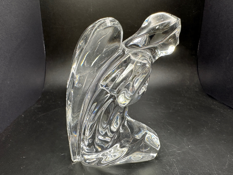 Baccarat France Crystal Kneeling Angel Figurine 4.25H [Photo 2]