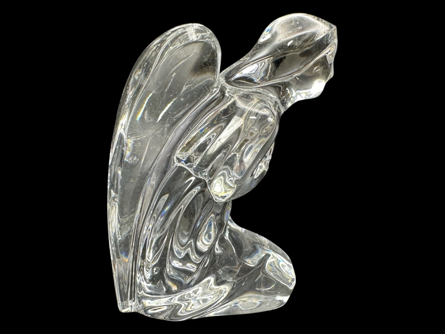 Baccarat France Crystal Kneeling Angel Figurine 4.25H [Photo 1]