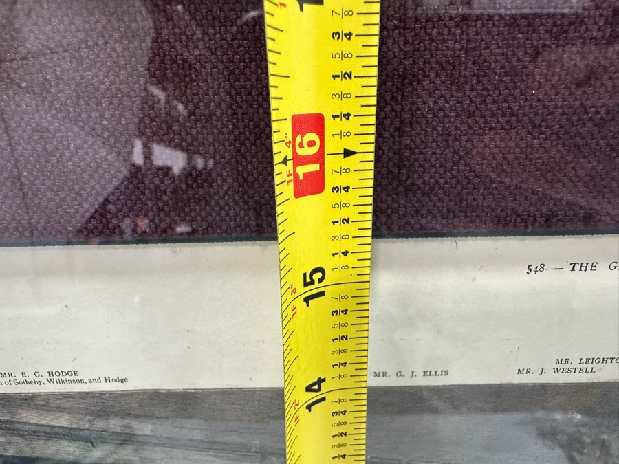 Antique 1888 Engraving Titled 'A Book-Sale At Sotheby's Auction-Room' That Appeared As Centerfold In The Graphic On May 26, 1888 In London Featuring Prominent London Book Dealers 19 X 15 Framed 28.5 X 23 [Photo 23]