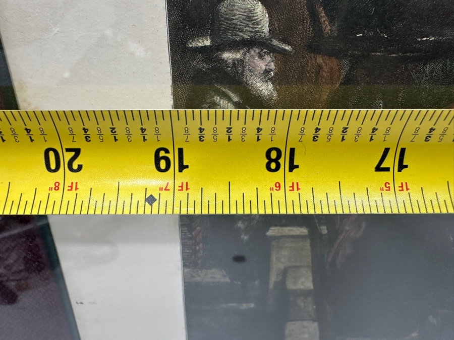 Antique 1888 Engraving Titled 'A Book-Sale At Sotheby's Auction-Room' That Appeared As Centerfold In The Graphic On May 26, 1888 In London Featuring Prominent London Book Dealers 19 X 15 Framed 28.5 X 23 [Photo 22]