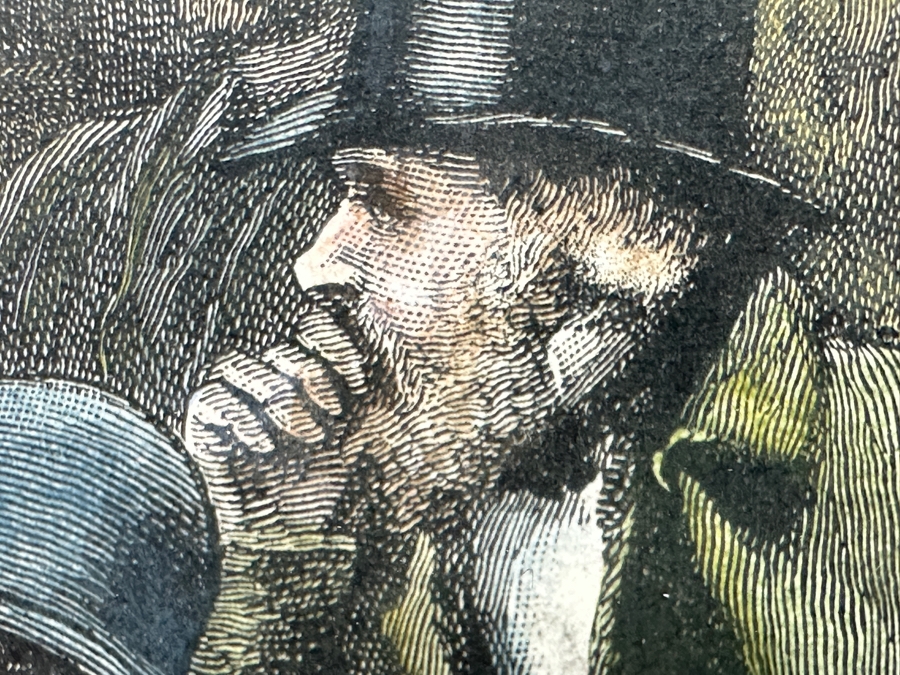 Antique 1888 Engraving Titled 'A Book-Sale At Sotheby's Auction-Room' That Appeared As Centerfold In The Graphic On May 26, 1888 In London Featuring Prominent London Book Dealers 19 X 15 Framed 28.5 X 23 [Photo 20]