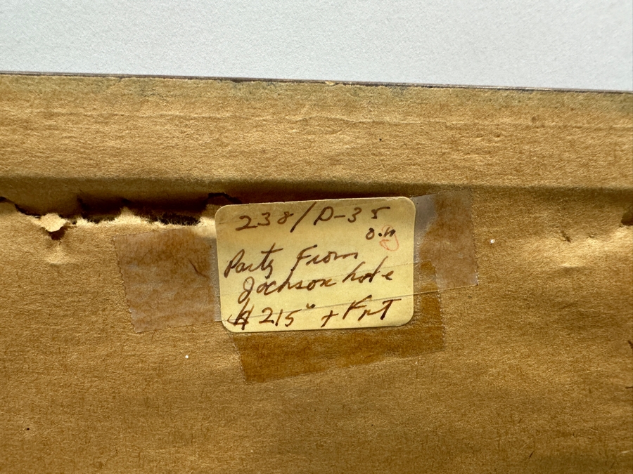 Hand Signed Limited Edition Gary Kapp Print Titled 'Hunting Party From Jackson Hole' 20 X 14 Framed 29 X 22 [Photo 12]