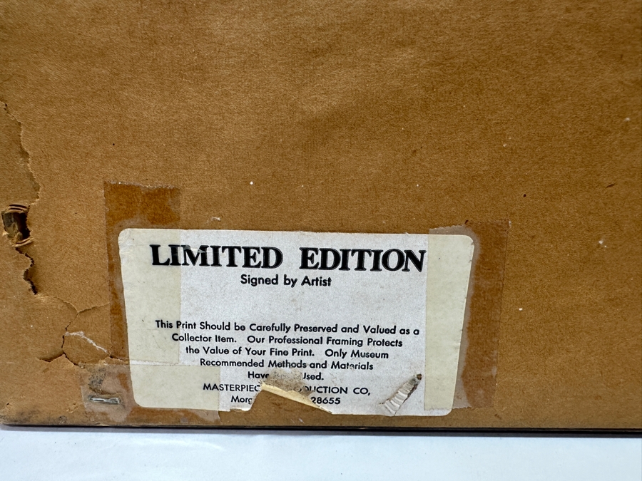 Hand Signed Limited Edition Gary Kapp Print Titled 'Hunting Party From Jackson Hole' 20 X 14 Framed 29 X 22 [Photo 14]