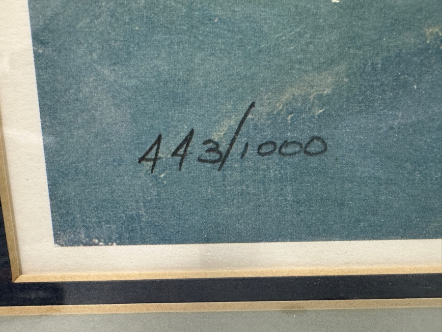 Hand Signed Limited Edition Gerald Harvey Jones Print Titled 'The Early Run' 22 X 18 Framed 31 X 27 [Photo 9]