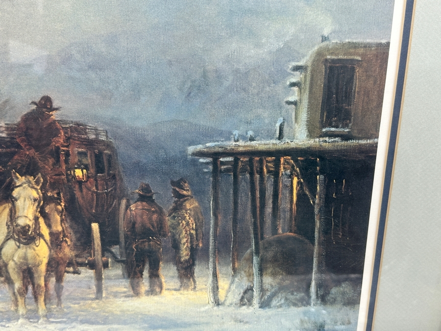 Hand Signed Limited Edition Gerald Harvey Jones Print Titled 'The Early Run' 22 X 18 Framed 31 X 27 [Photo 5]