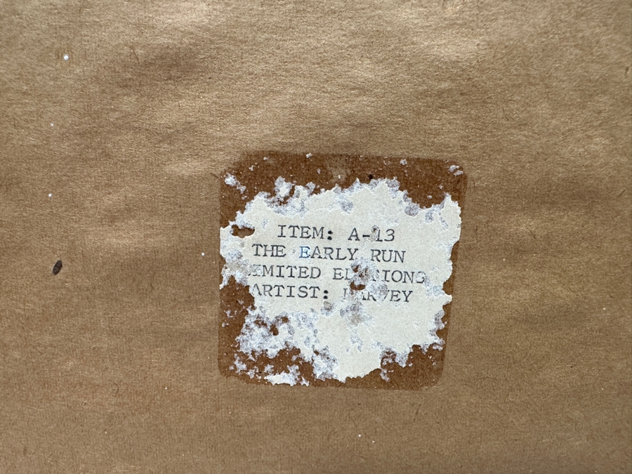 Hand Signed Limited Edition Gerald Harvey Jones Print Titled 'The Early Run' 22 X 18 Framed 31 X 27 [Photo 16]