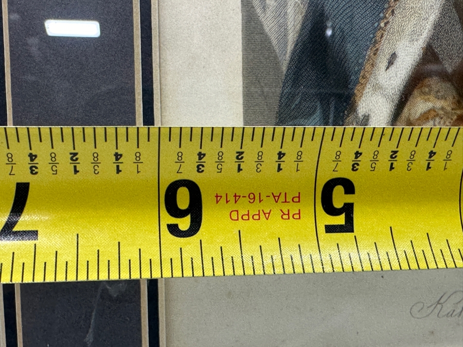 Set Of Three Antique Engravings Of English Queens: Queen Elizabeth At Tilbury Fort, Catherine Of Aragon Queen To Henry 6th And Katherine Of Valois Queen To Henry 5th - Each Measures 6 X 8.5 - Frame Measures 26.5 X 15 [Photo 20]