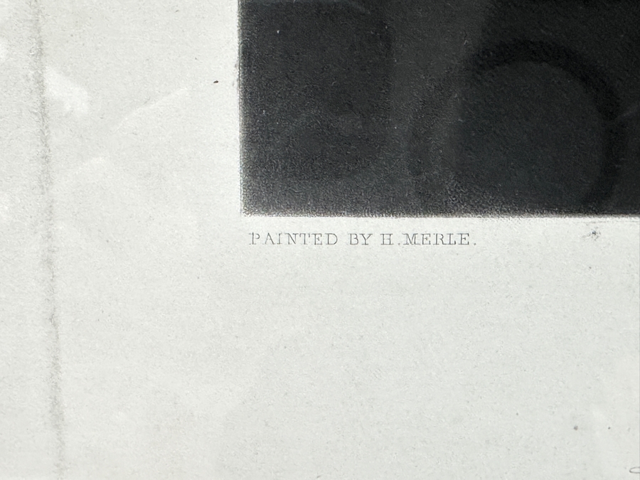 Antique 1861 Engraving By Henry Cousins Based On Painting By H. Merle 'The Christian Maiden' Published By William Schaus New York (Some Water Damage To Top Of Paper) 16 X 20 Framed 26.5 X 35 [Photo 10]